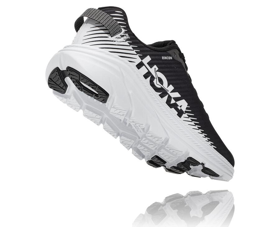 Hoka One One Running Shoes Womens Black/White - Rincon 2 - 98127GPXF